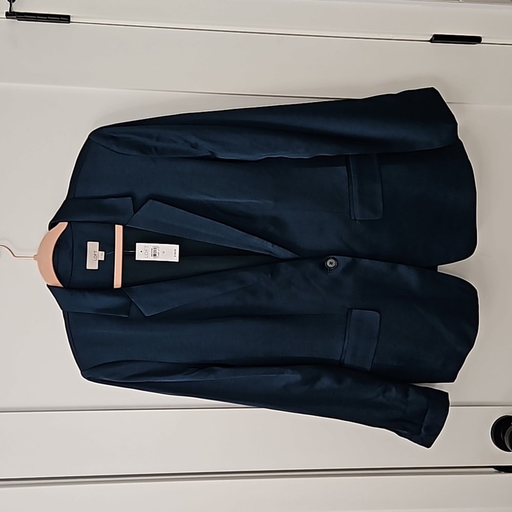 LOFT | Satin Blazer | Teal | 12